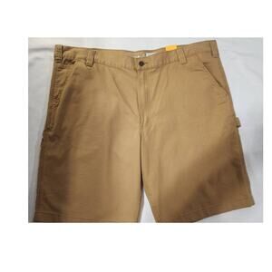 CARHARTT Rugged Flex Relaxed Fit Canvas utility Cargo Shots tan waist 42''